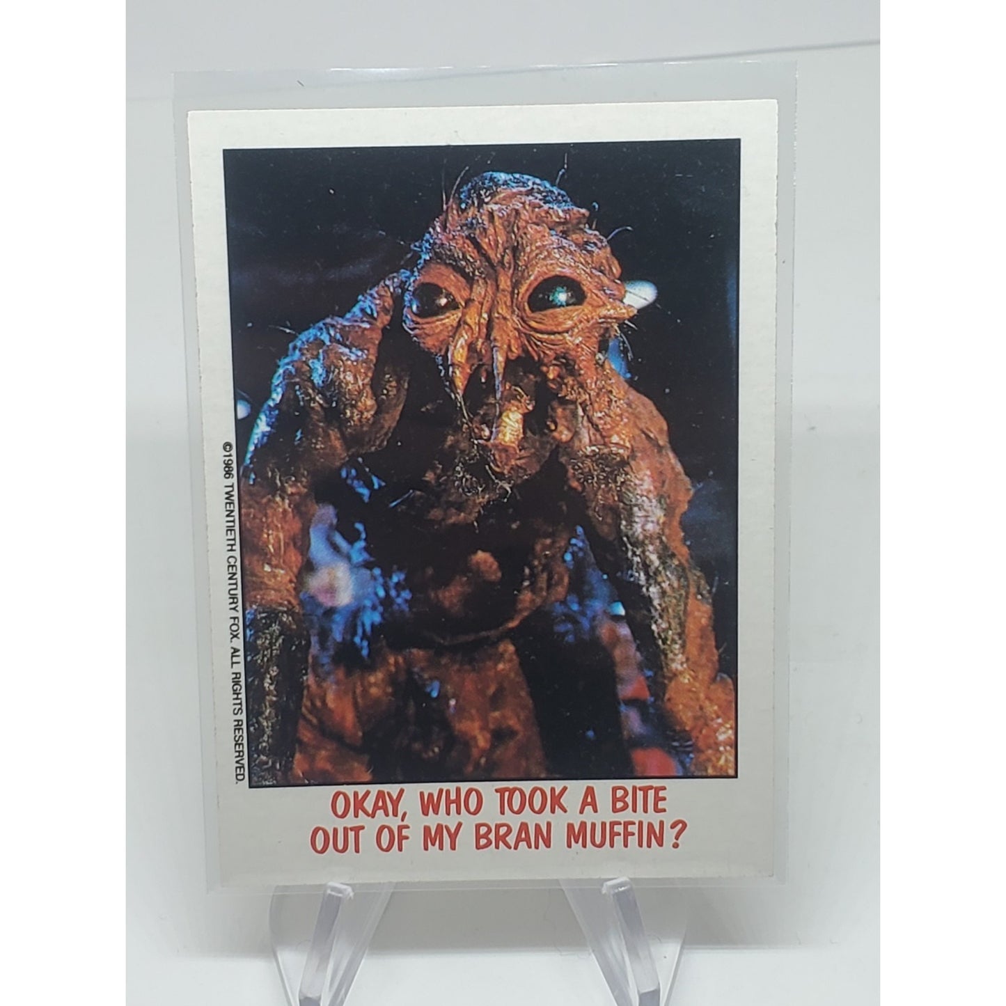 VINTAGE 1985 FRIGHT FLICKS TRADING CARD # 9 THE FLY (1986)