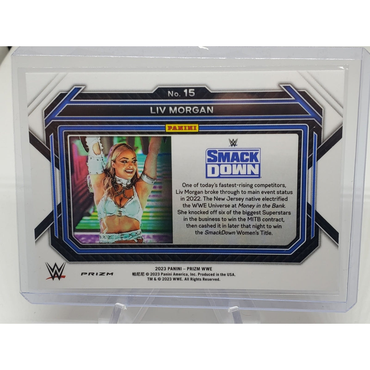 Liv Morgan 2023 Panini Prizm WWE Silver Prizm #15 – Raw Superstar