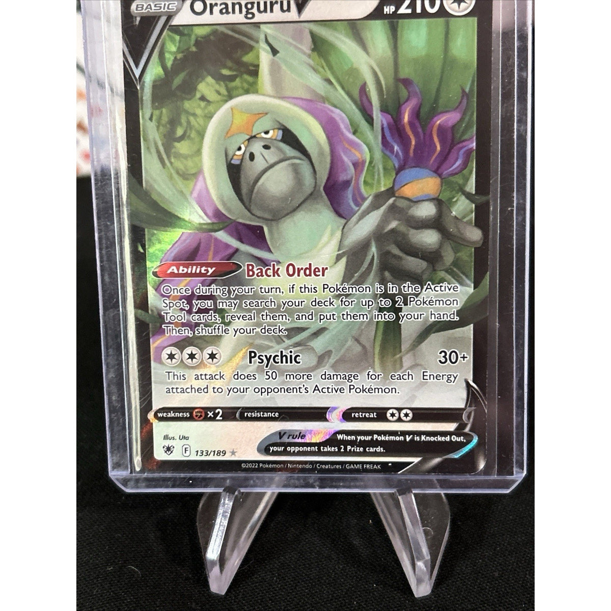 Pokémon TCG Oranguru V Astral Radiance 133/189 Holo Ultra Rare - Pack Fresh New