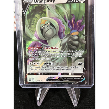Pokémon TCG Oranguru V Astral Radiance 133/189 Holo Ultra Rare - Pack Fresh New