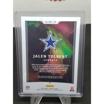 Jalen Tolbert Cowboys 2022 Panini Origins RC Dual Color Patch #/75 Rookie