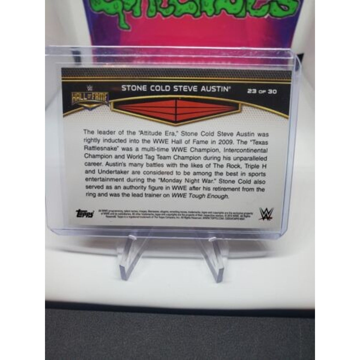 2015 TOPPS WWE ROAD TO WRESTLEMANIA HALL OF FAME #23 STONE COLD STEVE AUSTIN
