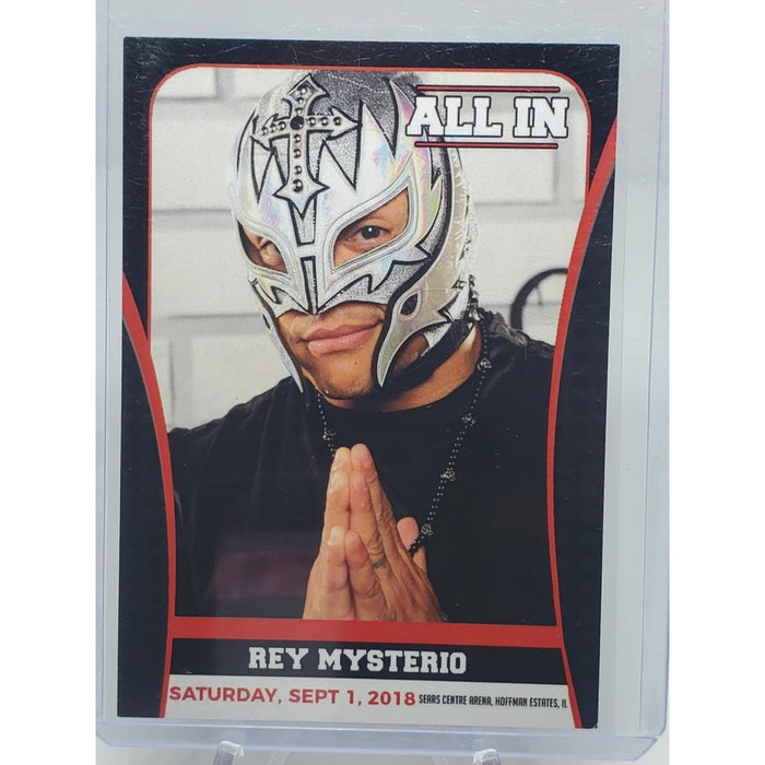 REY MYSTERIO 2018 ALL IN AEW WRESTLING HIGHSPOTS CARD