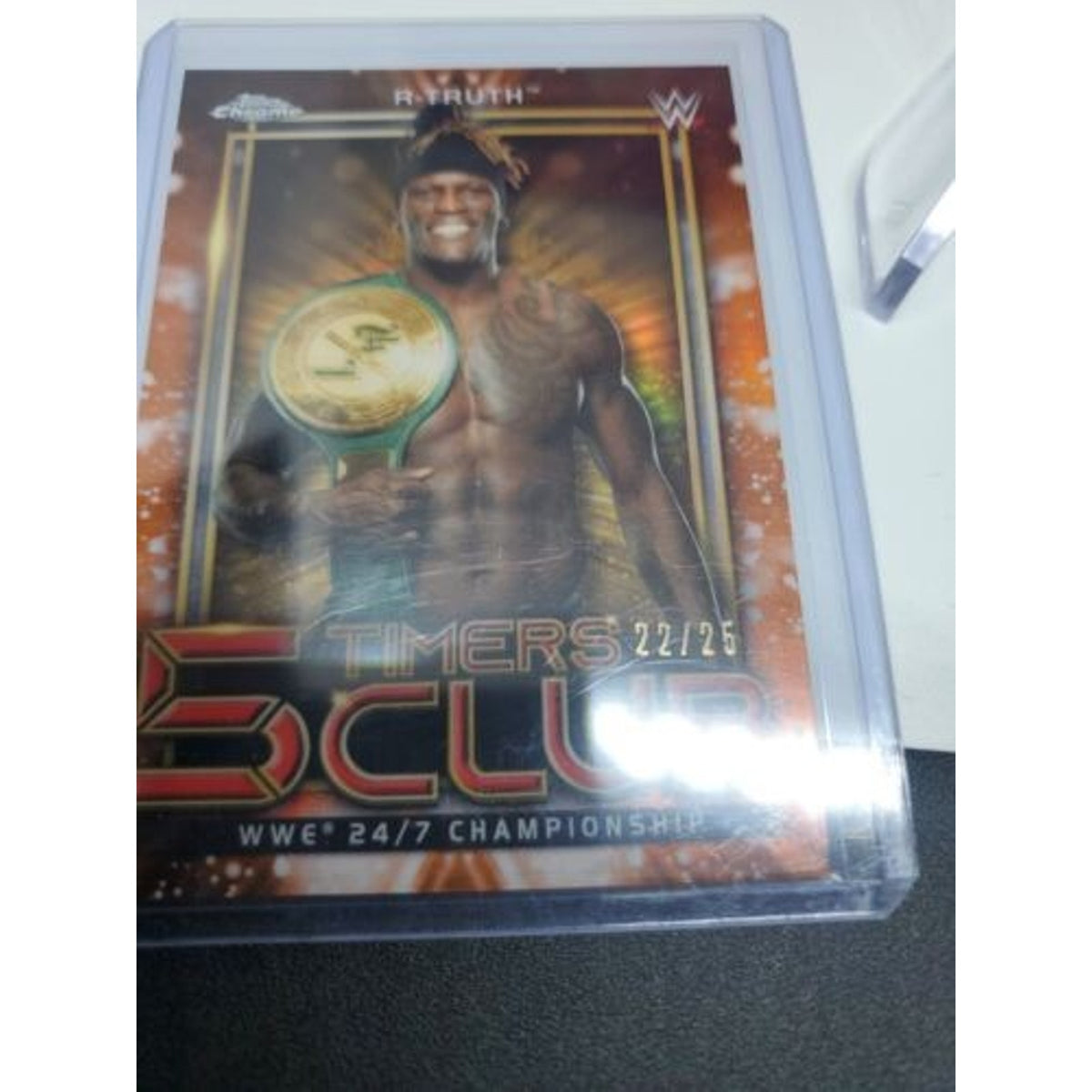 2021 Topps Chrome WWE 5 Timers Club Orange Refractor /25 R-Truth #5T-13