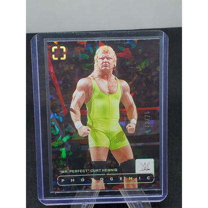 Mr. Perfect Curt Hennig 2024 Panini Photogenic Cracked Ice Prizm /75 Legends HOF