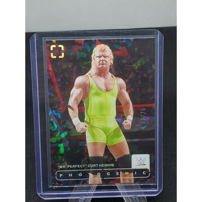Mr. Perfect Curt Hennig 2024 Panini Photogenic Cracked Ice Prizm /75 Legends HOF