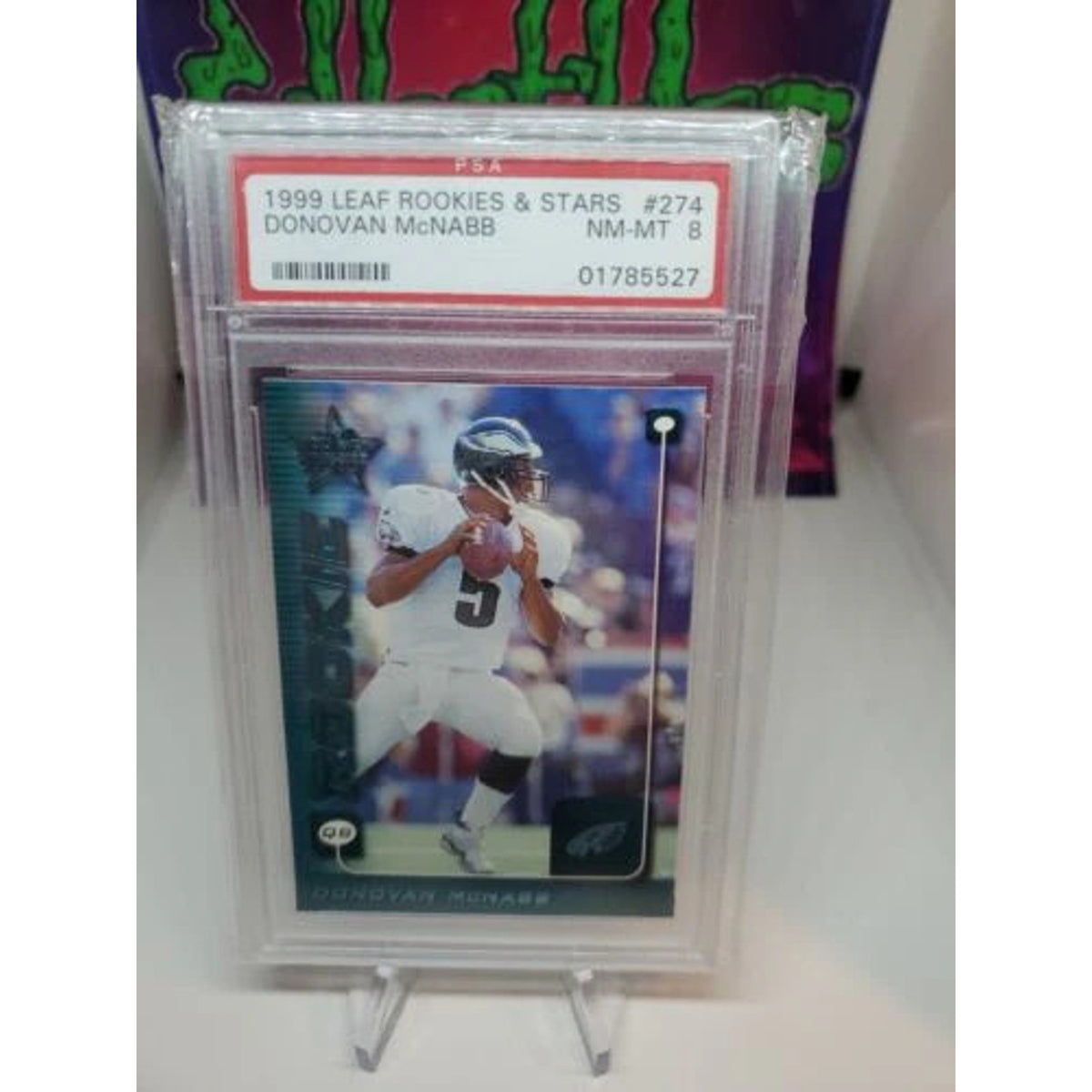 DONOVAN McNABB 1999 LEAF ROOKIES & STARS RC PSA 8