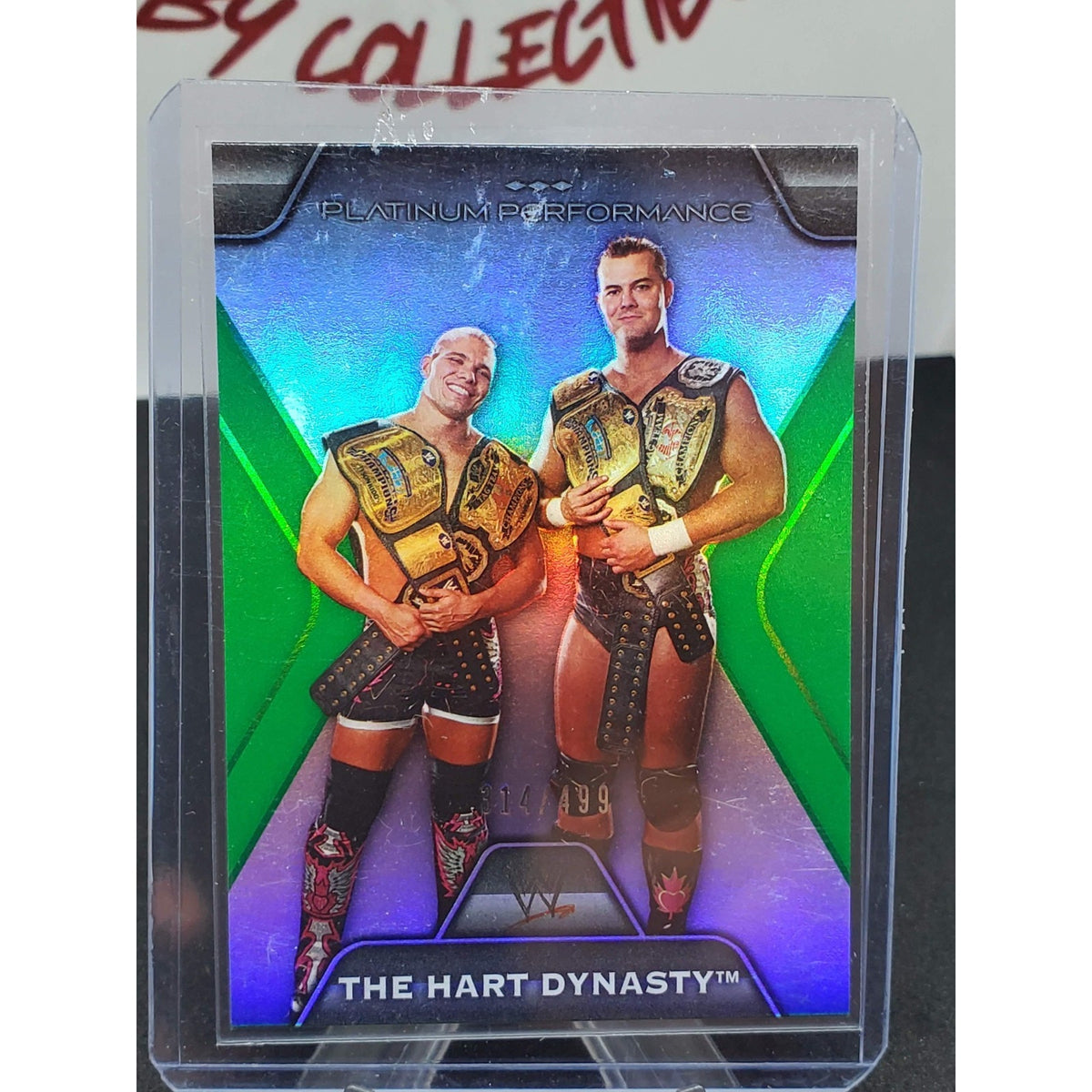 The Hart Dynasty - 2010 Topps Platinum WWE Platinum #/499 Rainbow Parallel