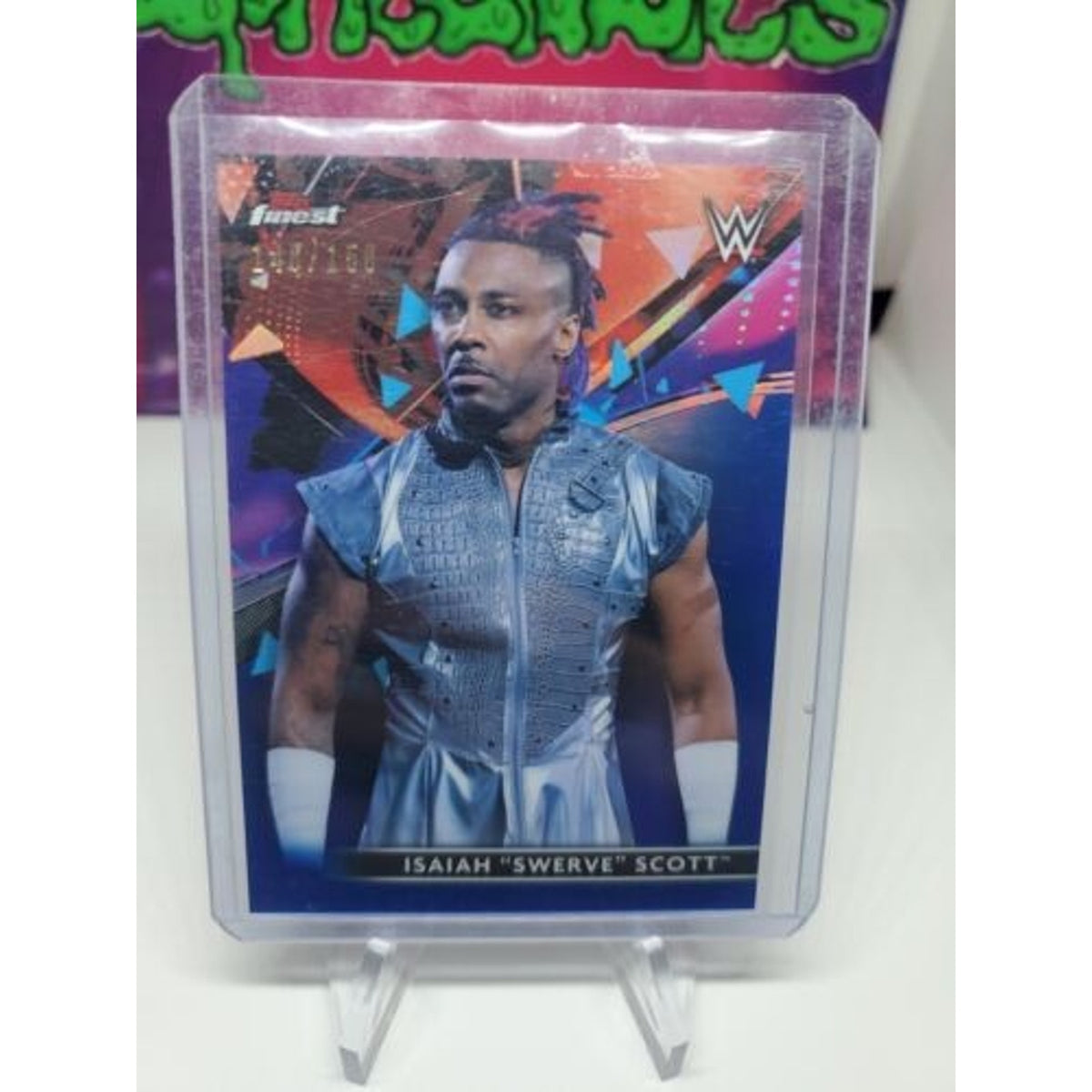 2022 Topps Finest WWE Isaiah "Swerve" Scott BLUE Prizm SP #/150 AEW