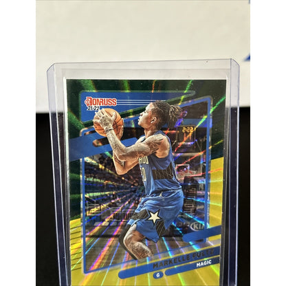 2021-22 Donruss Holo Green and Yellow Laser #151 Markelle Fultz Orlando Magic
