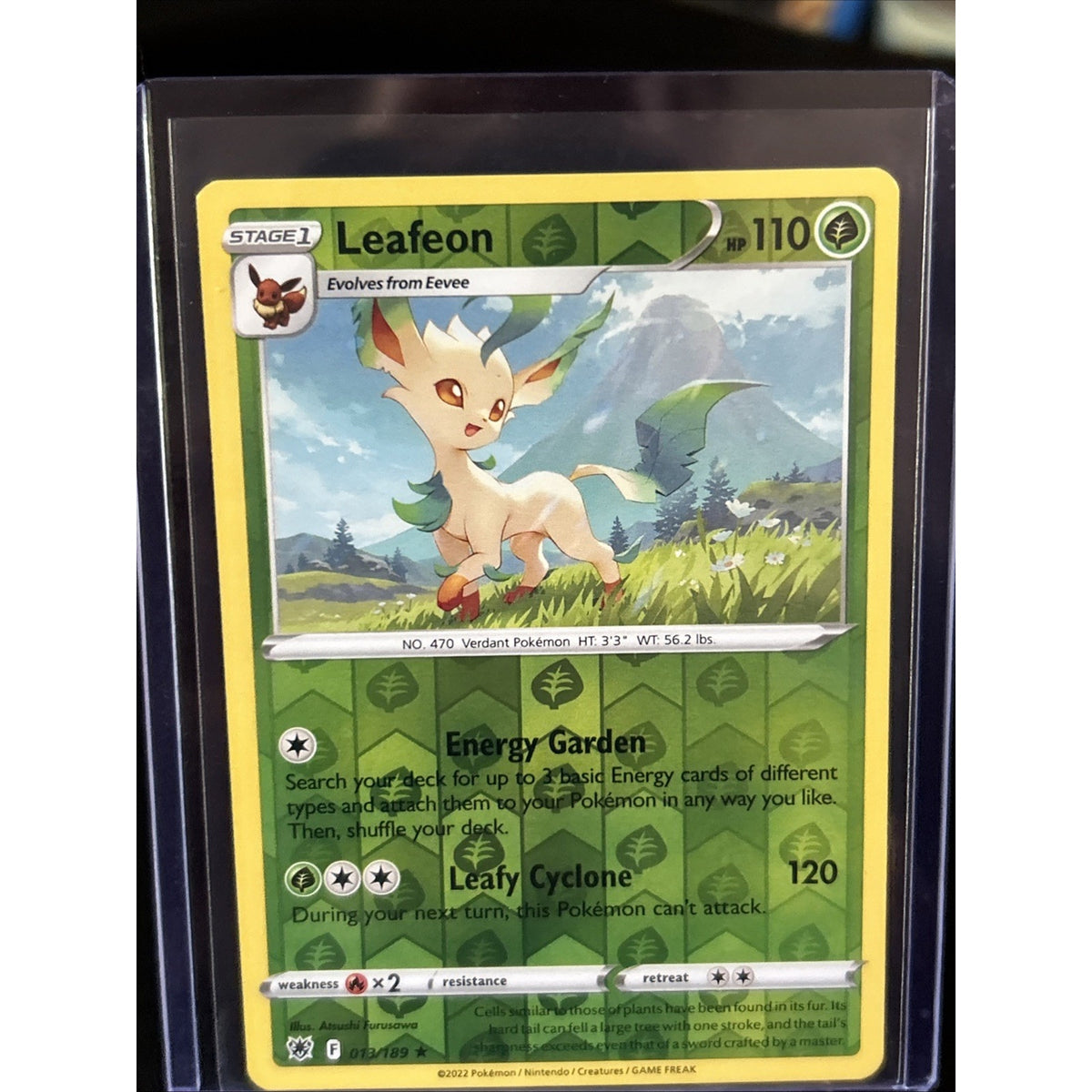 Leafeon 013/189 Astral Radiance Reverse Holo Pokémon - Pack Fresh New - Sleeved