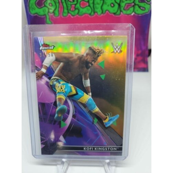KOFI KINGSTON 2021 Topps Finest WWE #19 GOLD REFRACTOR #/50
