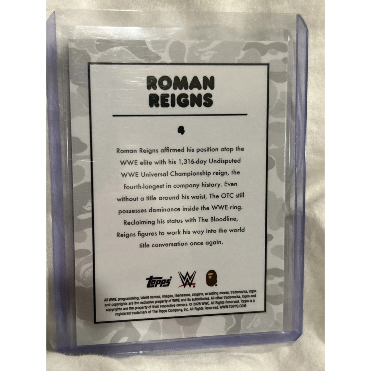 2025 Topps WWE X Bape - Roman Reigns #4