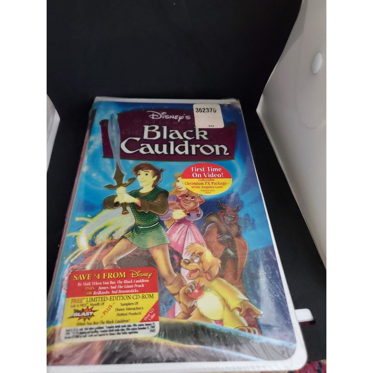 New Disney The Black Cauldron VHS1998 Sealed Clamshell Cartoon VHS