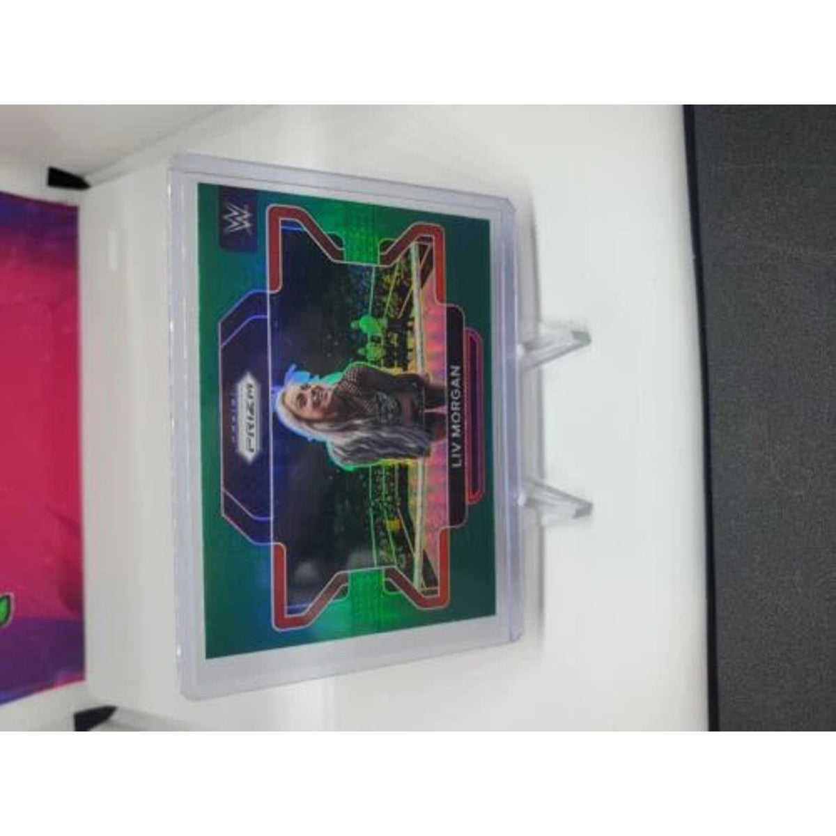 2022 PRIZM WWE LIV MORGAN 1ST PRIZM CARD #46 GREEN PARALLEL Fresh Pull