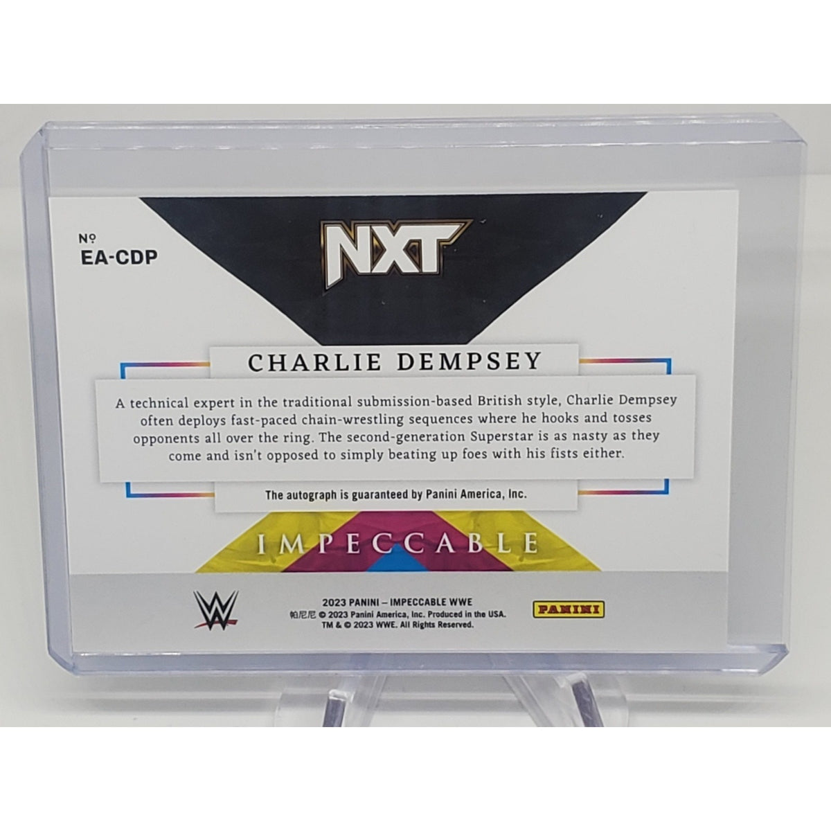 Charlie Dempsey - 2023 Panini Impeccable WWE Extravagance On Card Auto /75 NXT