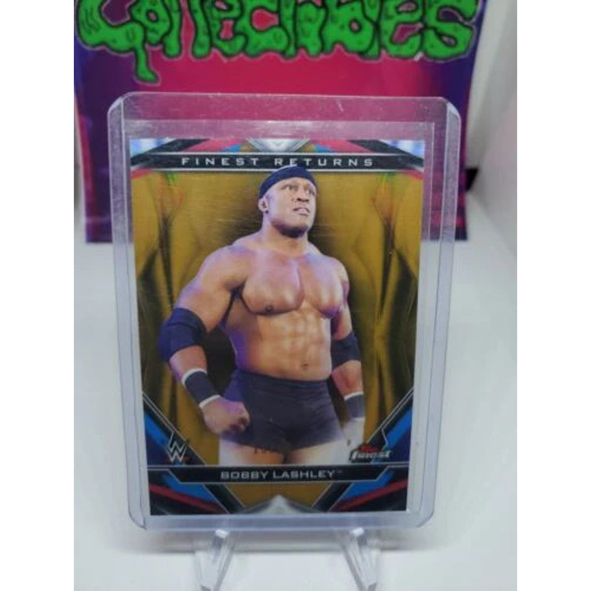 Bobby Lashley 2020 Topps Finest WWE Decade's Returns Gold Refractor #/50 #R