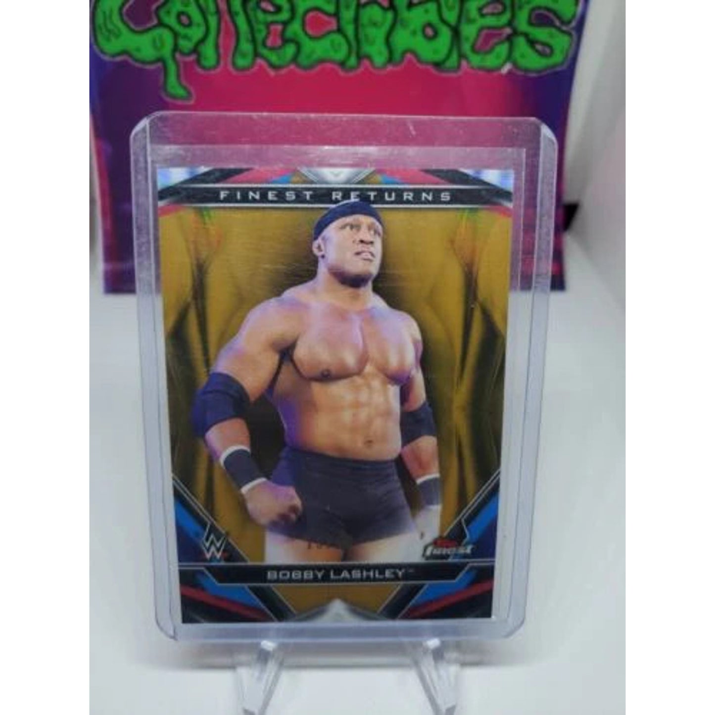 Bobby Lashley 2020 Topps Finest WWE Decade's Returns Gold Refractor #/50 #R