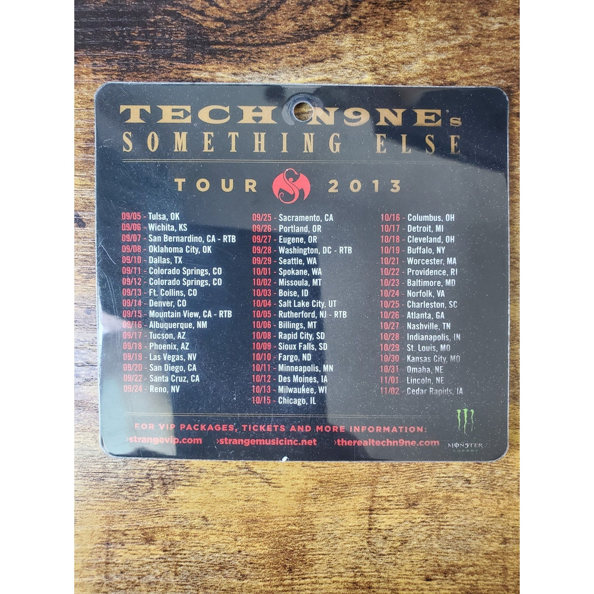 Autographed Tech N9NE Something Else All Access Pass Booklet Authentic