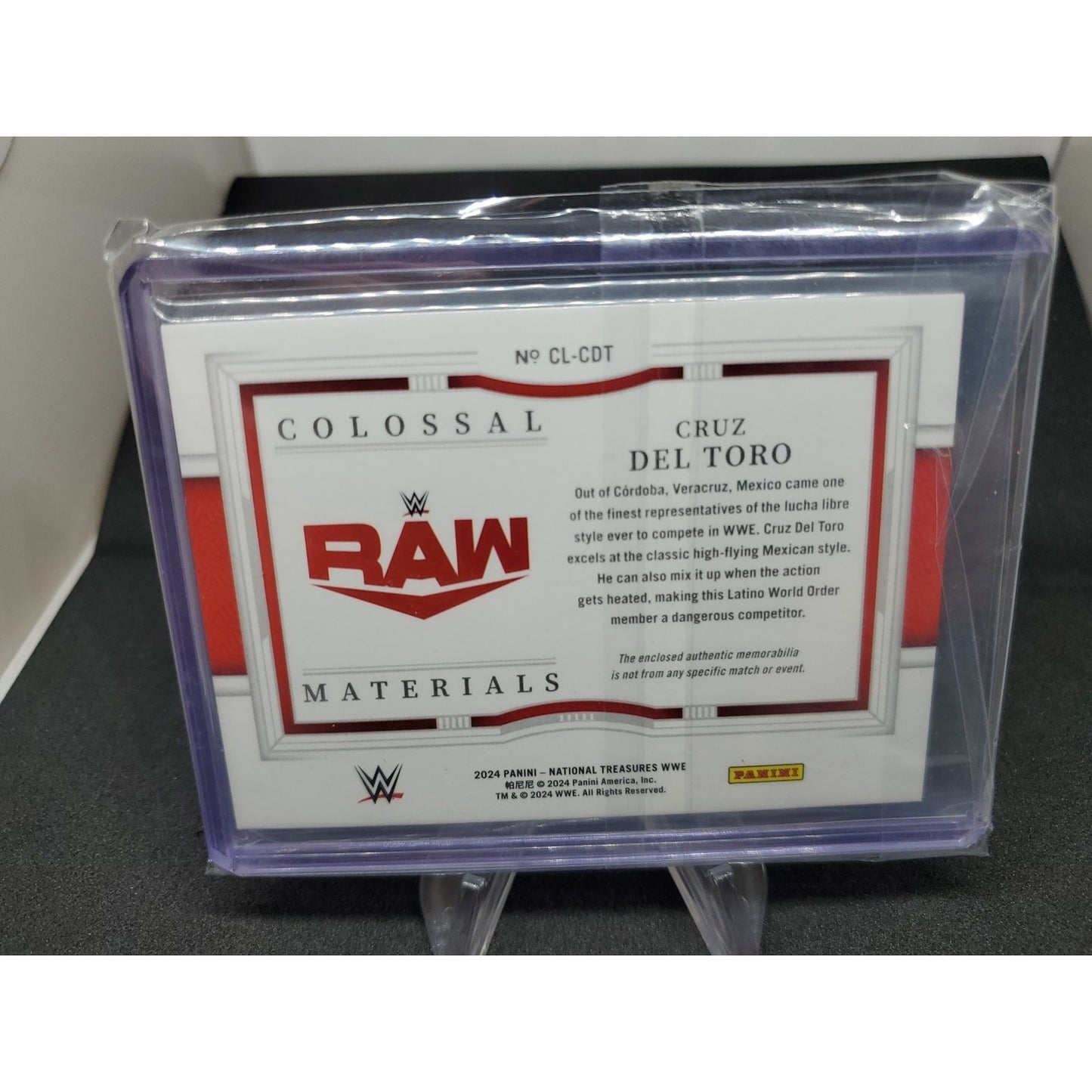 2024 WWE National Treasures Cruz Del Toro Colossal Logo Patch /10 #CL-CDT