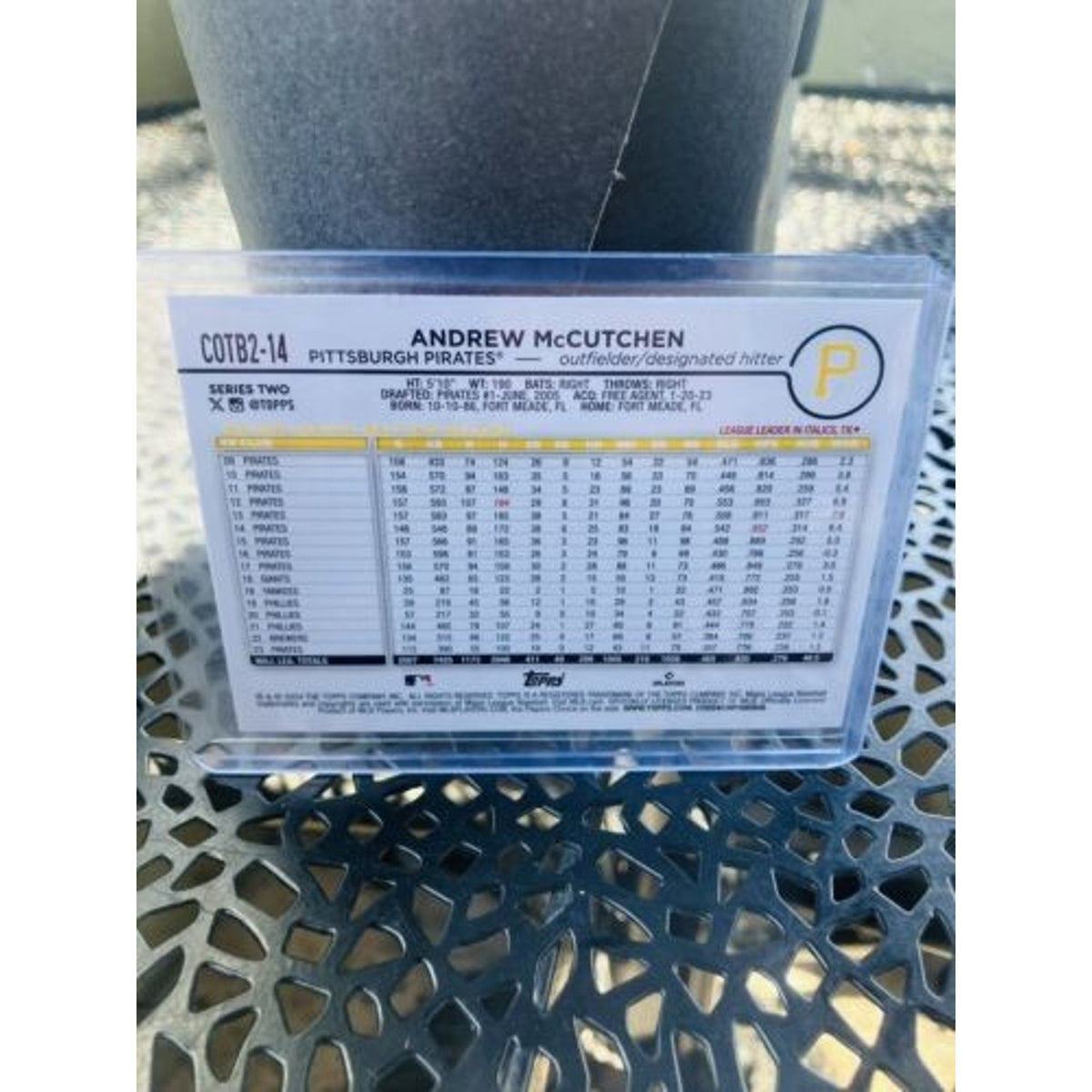 2024 Topps Series 2 Andrew McCutchen Companion Card Super Box Exclusive #14 New
