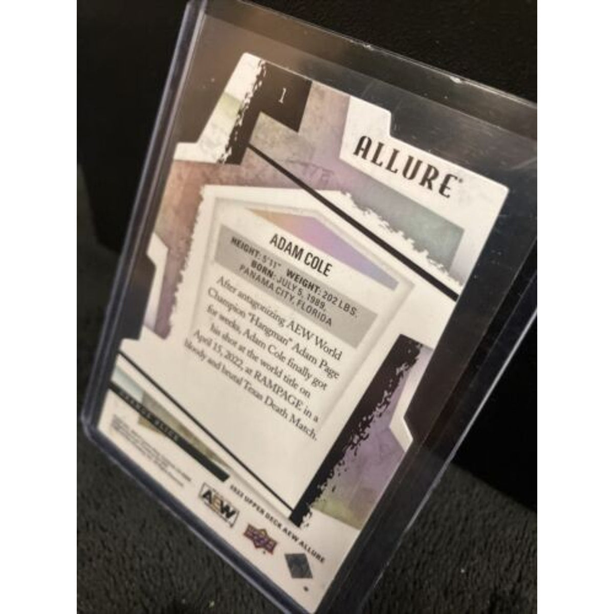 Adam Coke 2923 Upper Deck AEW Allure Orange Slice Die-Cut Insert #1 Pack Fresh