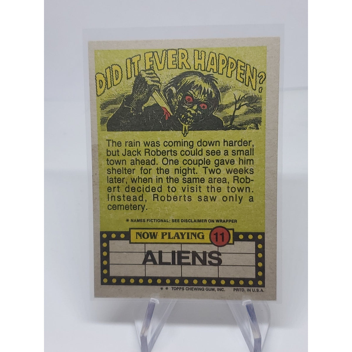 1988 Topps Fright Flicks #11 Open Wide And Say Aaah! Aliens