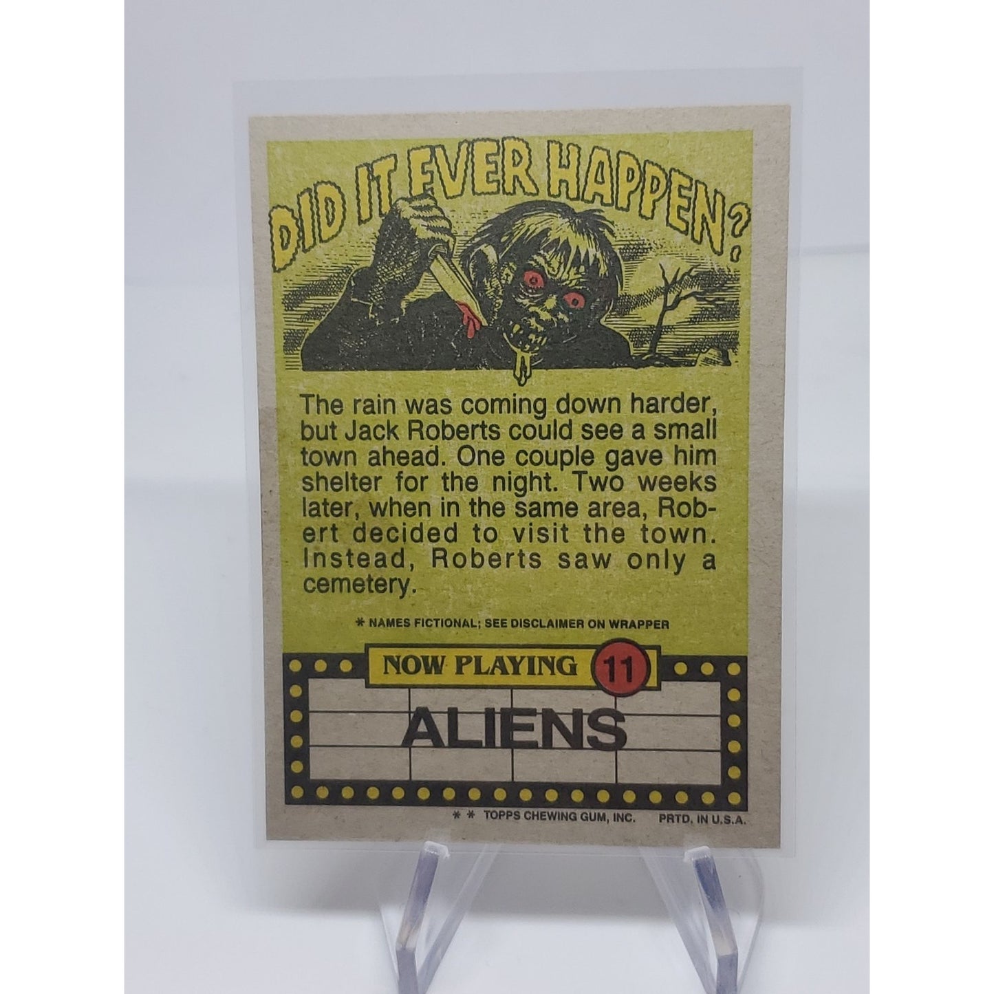 1988 Topps Fright Flicks #11 Open Wide And Say Aaah! Aliens