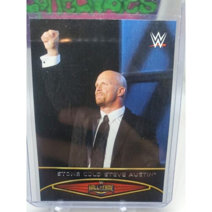 2015 TOPPS WWE ROAD TO WRESTLEMANIA HALL OF FAME #23 STONE COLD STEVE AUSTIN