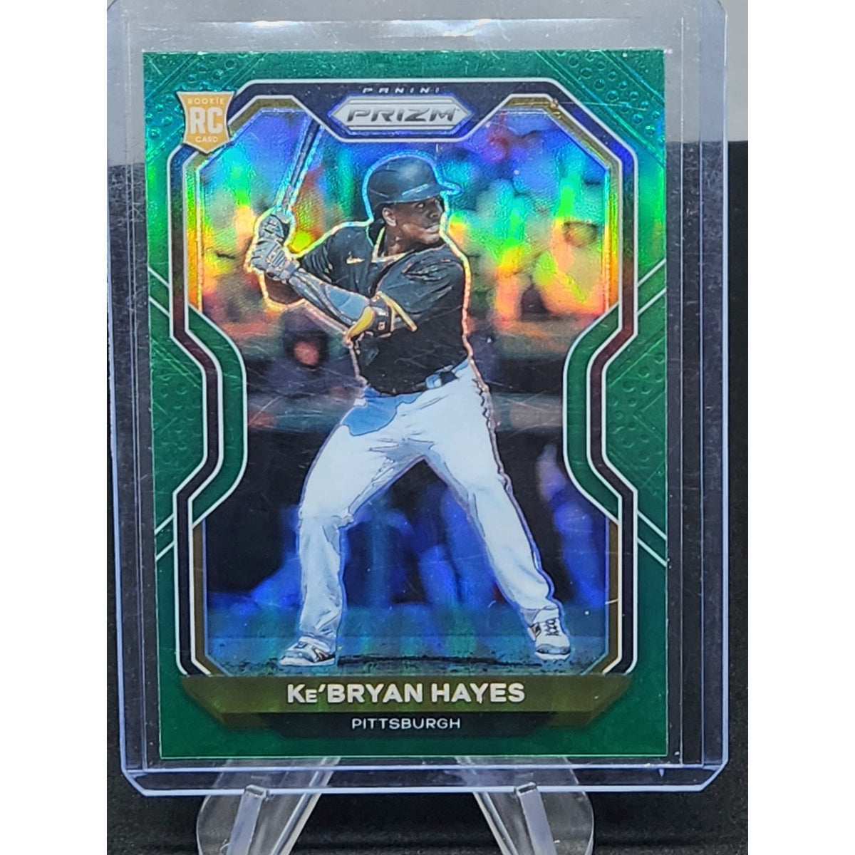 2021 Panini Prizm Green Baseball Card Ke’bryan Hayes #113 RC