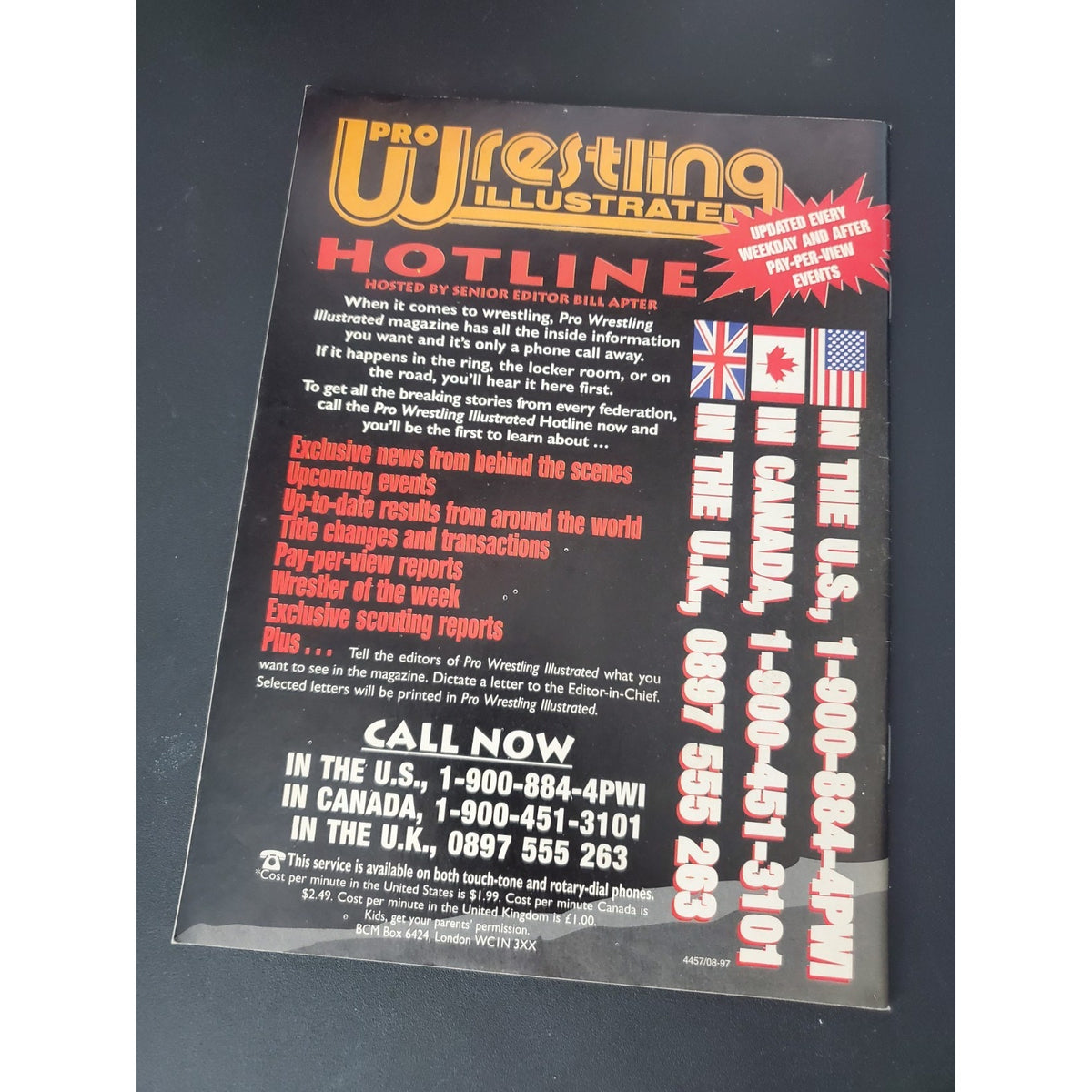 The Wrestling Analyst magazine wcw Nwo wwf wwe Dept 1998