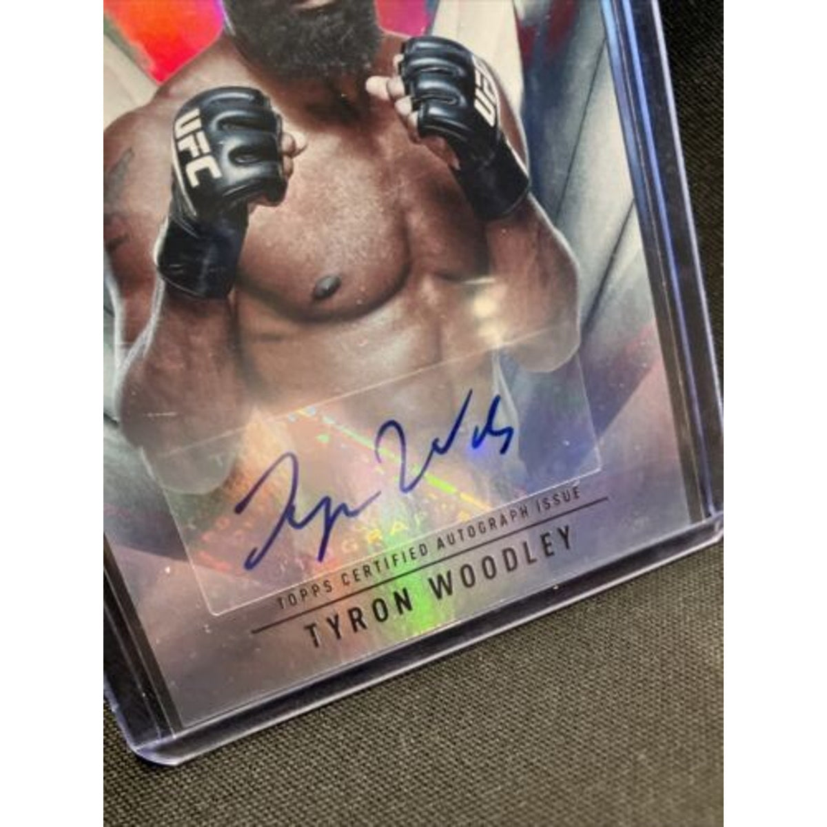 2017 UFC Topps Fire Auto /199 Tyron Woodley Mint Condition SSP - Pack Fresh #177