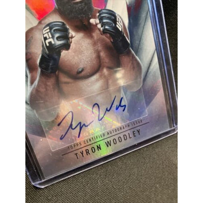 2017 UFC Topps Fire Auto /199 Tyron Woodley Mint Condition SSP - Pack Fresh #177