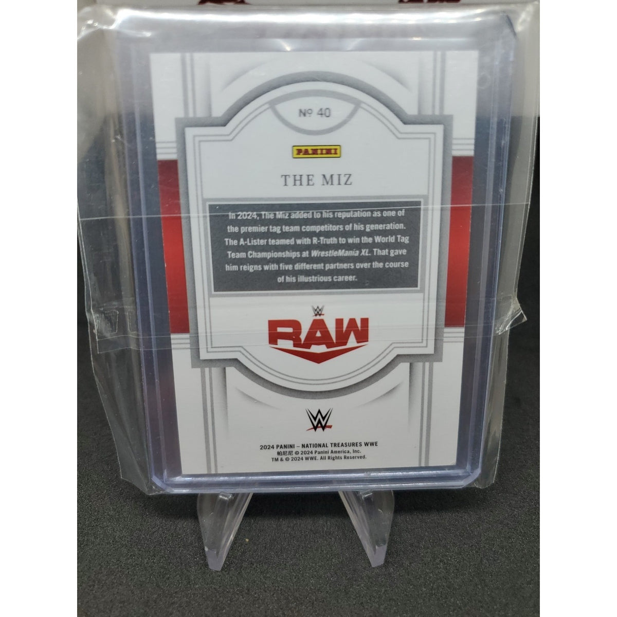 2024 Panini National Treasures WWE - The Miz #40 Red /99