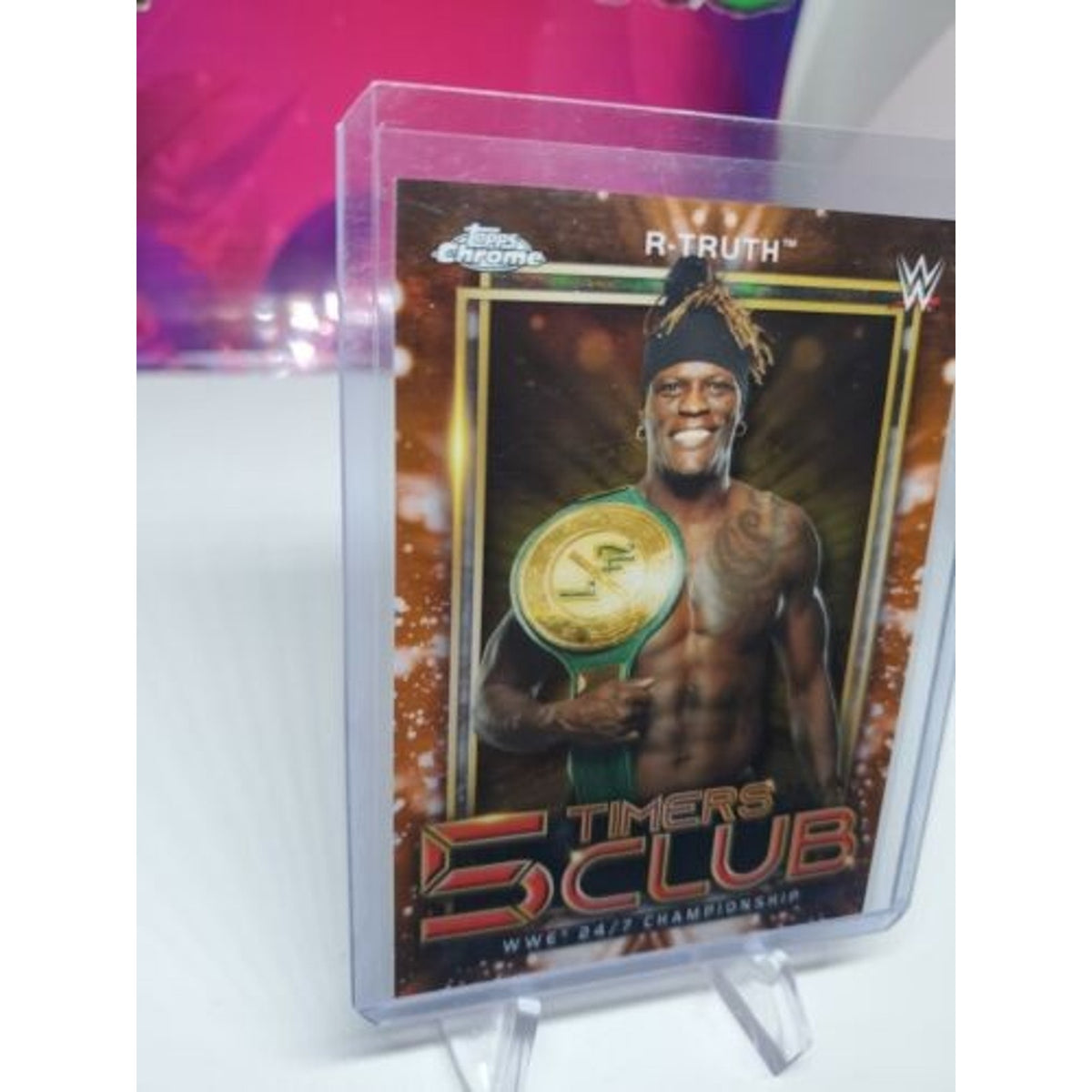 2021 Topps Chrome WWE 5 Timers Club Orange Refractor /25 R-Truth #5T-13