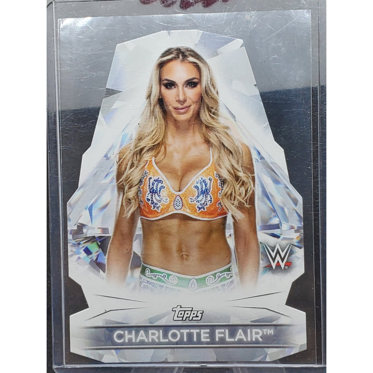 Charlotte Flair Diamond Die-Cut 2021 Topps WWE Women's Division