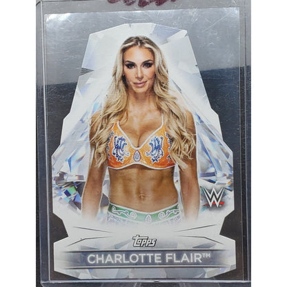 Charlotte Flair Diamond Die-Cut 2021 Topps WWE Women's Division