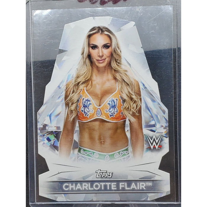 Charlotte Flair Diamond Die-Cut 2021 Topps WWE Women's Division