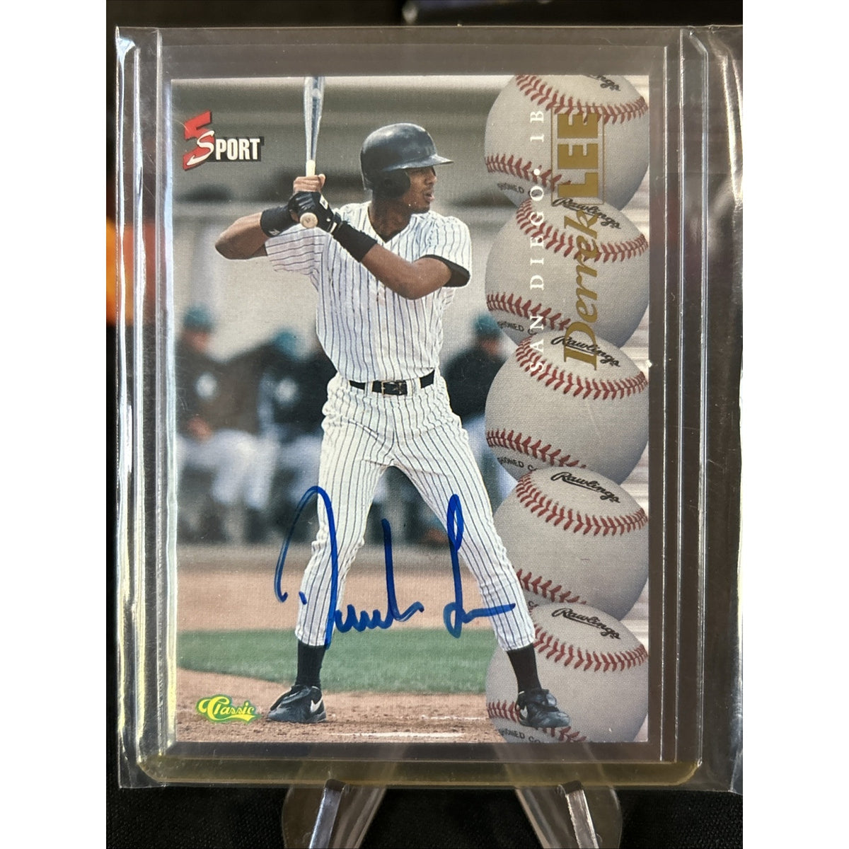 1995 Classic 5 Sport Derek Lee 🔥 Autograph Rookie Card San Diego Padres