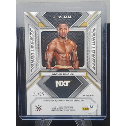 2024 WWE Prizm Malik Blade Sensational Signatures Mojo /25 Auto