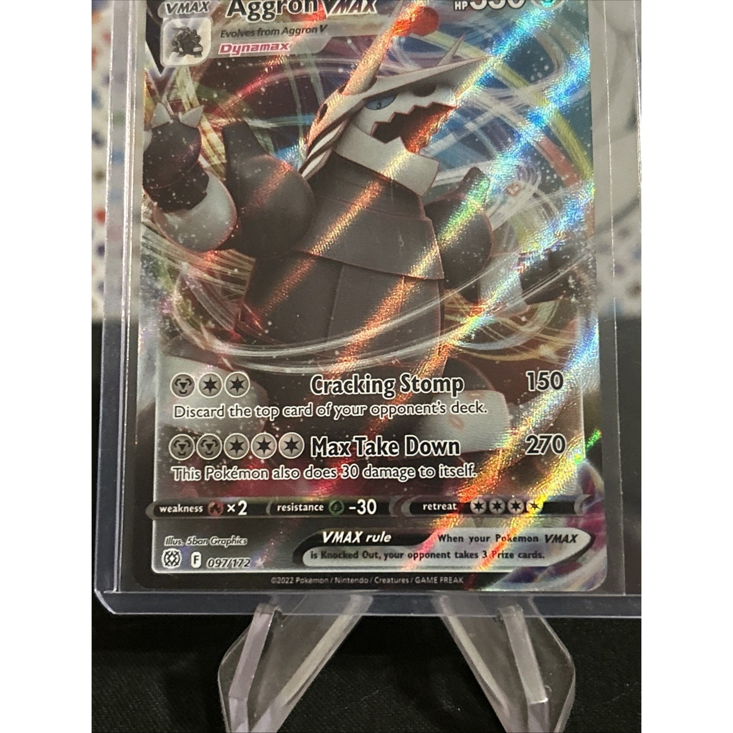 Pokemon TCG Aggron Vmax - 097/172 - Brilliant Stars - Pack Fresh New Top Loaded