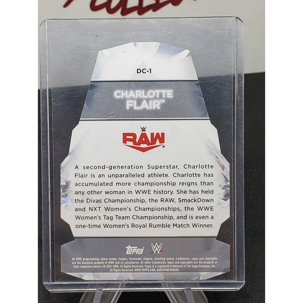 Charlotte Flair Diamond Die-Cut 2021 Topps WWE Women's Division