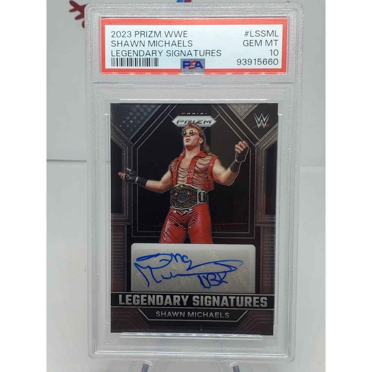 SHAWN MICHAELS 2023 PANINI PRIZM WWE LEGENDARY AUTOGRAPH SP AUTO PSA 10 GEM MINT