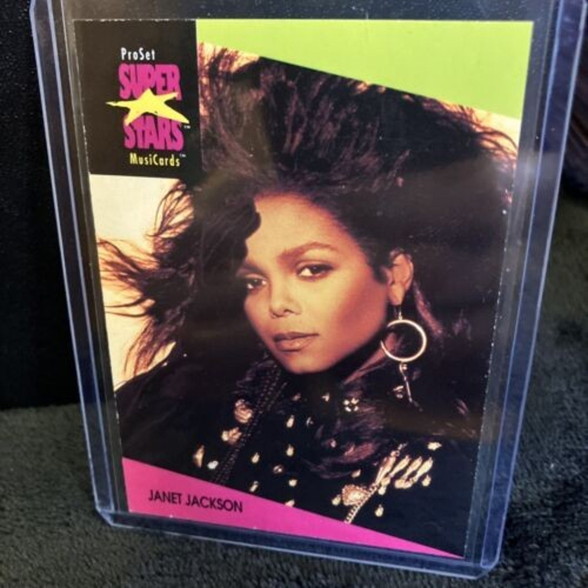 ProSet JANET JACKSON Trading Card from 1991 - SuperStars MusiCards # 56