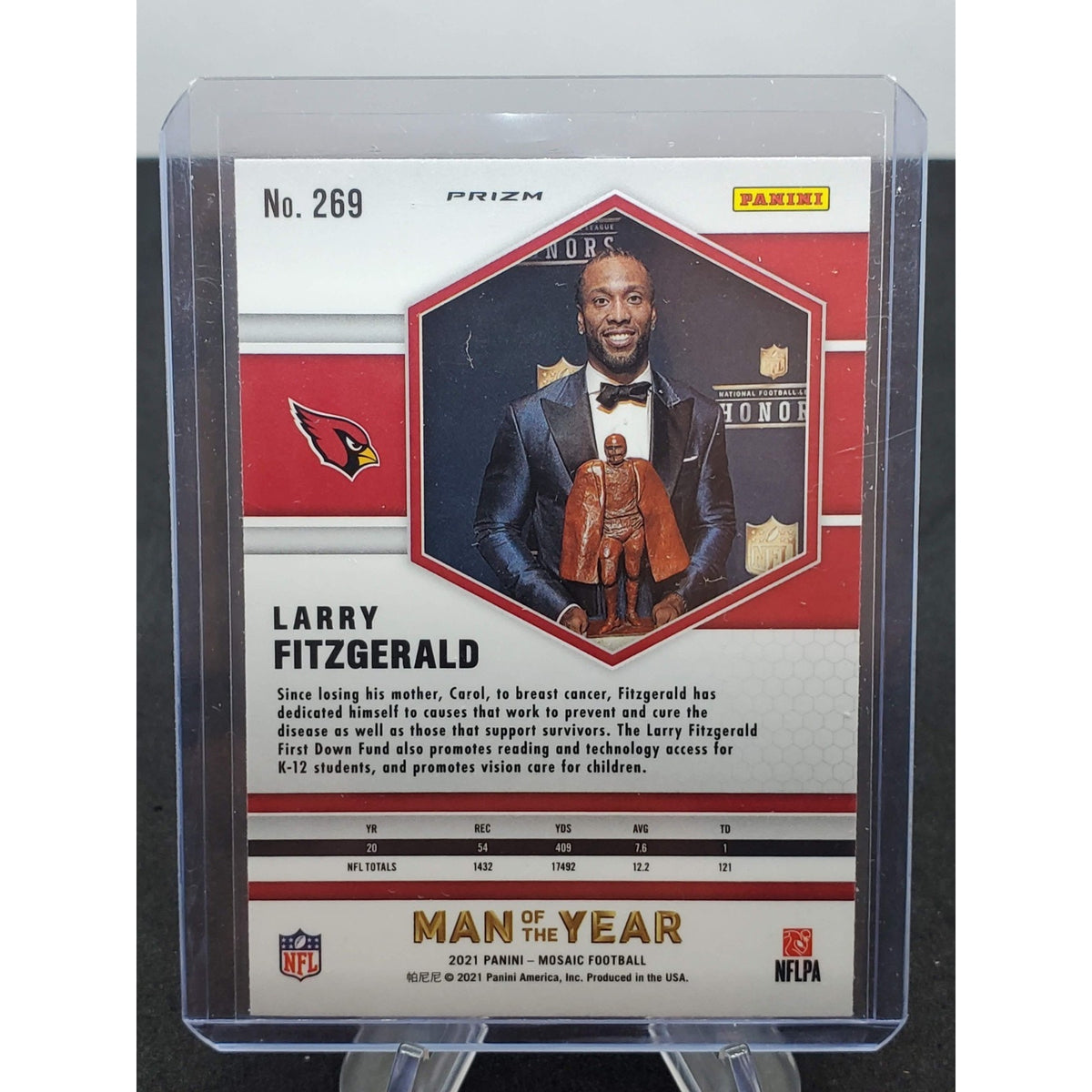 2021 Panini Mosaic - Man of the Year Larry Fitzgerald #269 Mosaic Reactive...