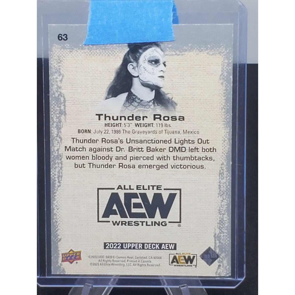 2022 Upper Deck AEW Thunder Rosa Pyro Parallel Wrestling