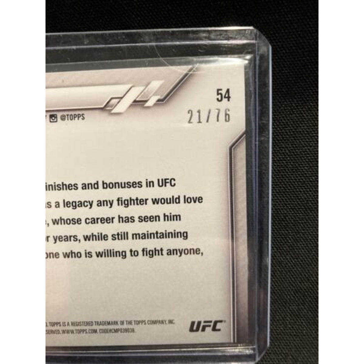 Donald Cerrone Independence Day Number 21/76 - Mint Pack Fresh - Legend
