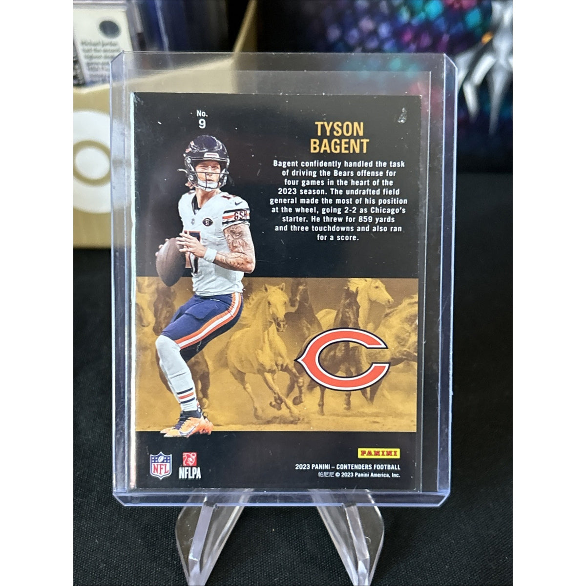 2023 Panini Contenders Tyson Bagent Rookie Stallone Red Foil 9