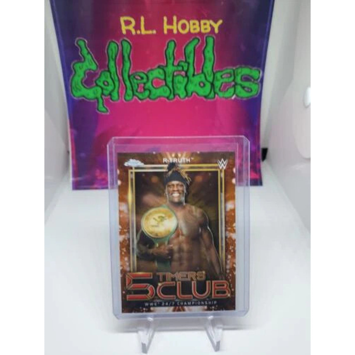 2021 Topps Chrome WWE 5 Timers Club Orange Refractor /25 R-Truth #5T-13