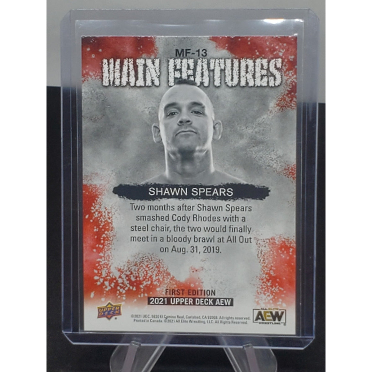 2021 Upper Deck AEW Main Features #MF13 Shawn Spears